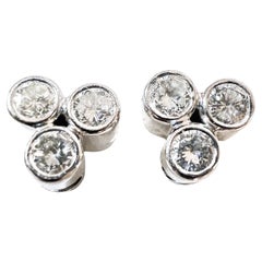 Boucles d'oreilles en or blanc 14k avec diamant .33 carat Boucles d'oreilles sur mesure avec évaluation