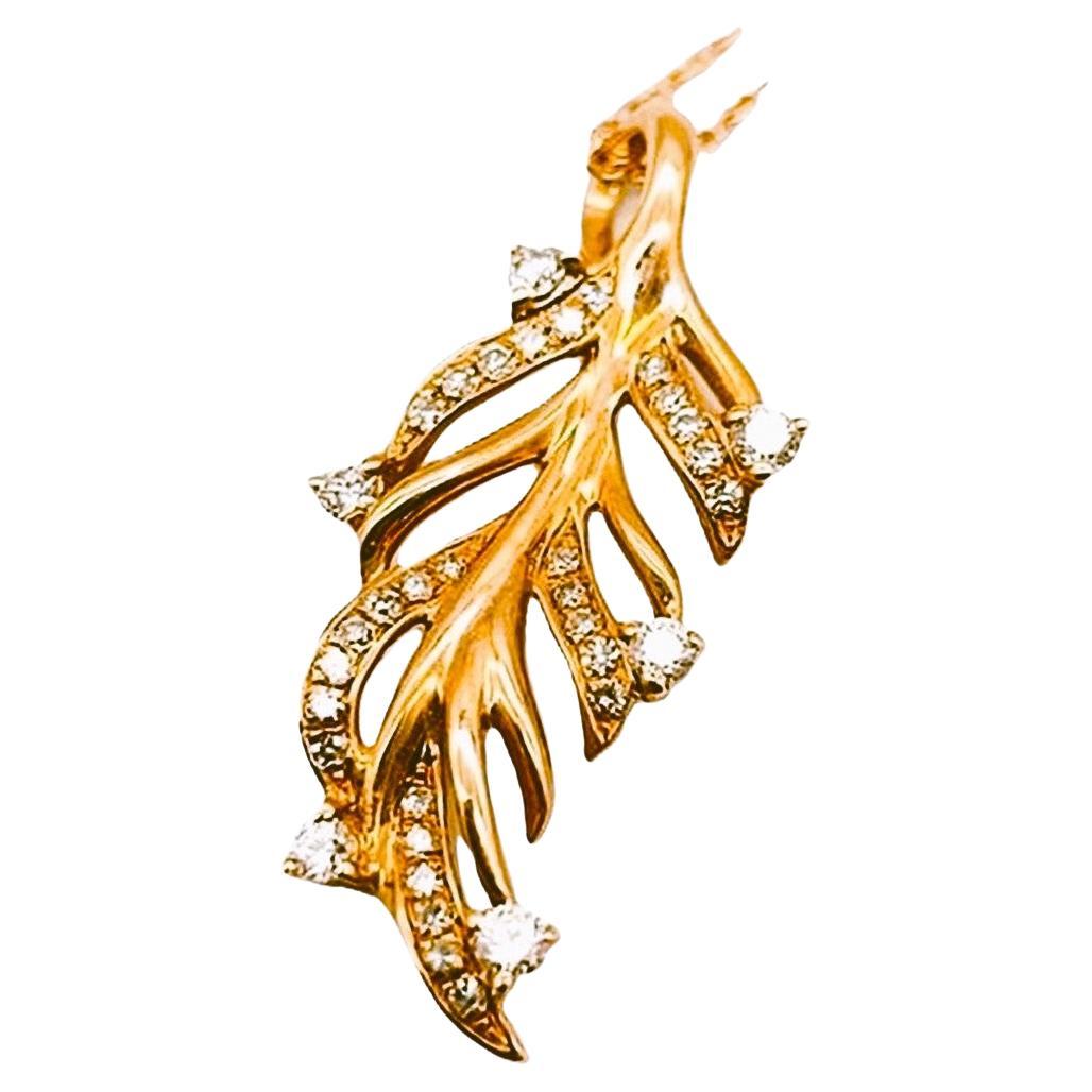14k Rose Gold Diamond Necklace 18 Inches and Stamped