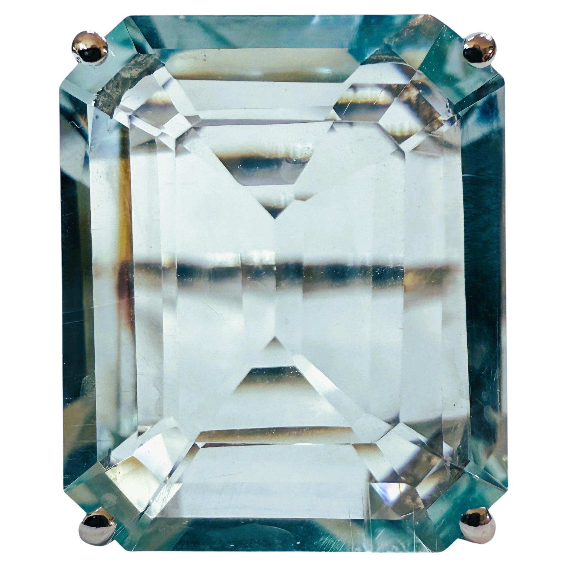 Nuovo anello in argento sterling con acquamarina e zaffiro taglio diamante da 13.75 carati