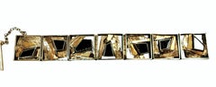 Bracelet exceptionnel « Glenda Arentzen » en or 14 carats et argent sterling, avec onyx noir, 81,15 Gr