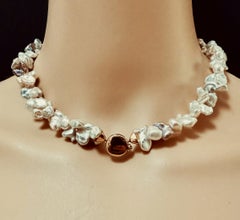 Estate Yvel 18k Yellow Gold Multi-Color Baroque Pearl Necklace 64.39 Grams