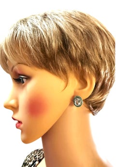 New 5.08 Carat Mint Green Sapphire & Tsavorite 14k W Gold PL Sterling Earrings