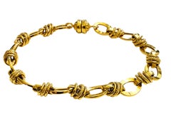 Unique Milor 14K Yellow Gold Magnetic Oval Link Bracelet