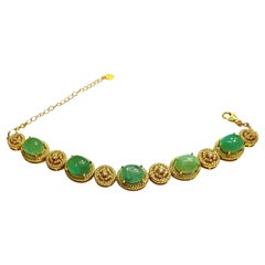 Nouveau bracelet en or jaune 14 carats, avec grandidiérite de 8,75 carats et saphirs, monté sur argent sterling