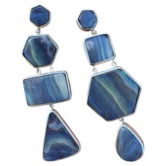 'Of Earth and Sky' Australian boulder opal earrings