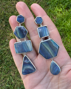 'Of Earth and Sky' Australian boulder opal earrings