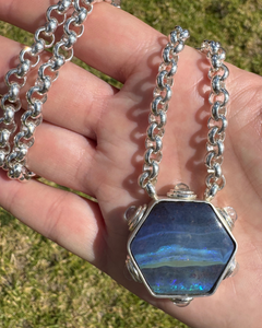 'Of Earth and Sky' Australian boulder opal necklace