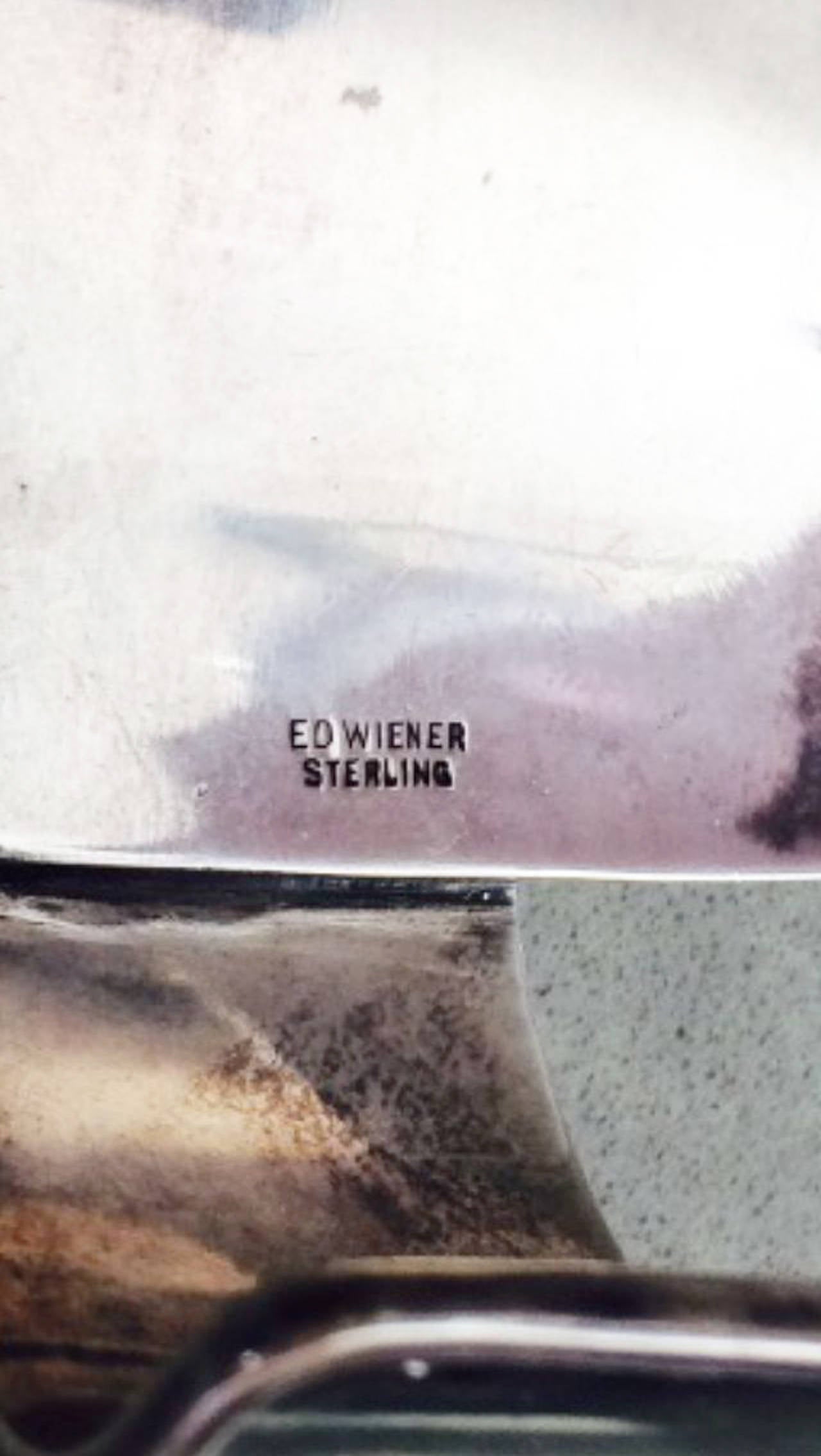 Ed Wiener Modernist Sterling Cuff Bracelet In Excellent Condition In Phoenix, AZ