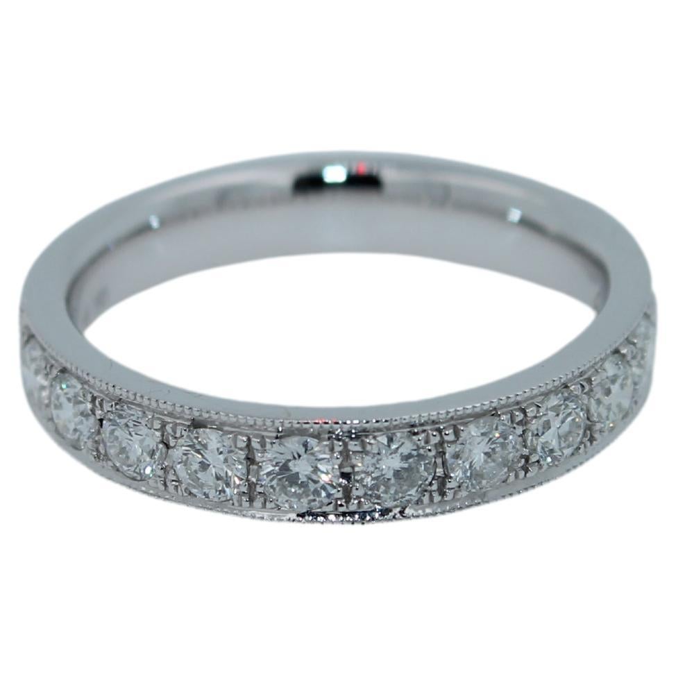 Rachel Koen Pave Diamond Eternity Wedding Band Ring 18K White Gold 3.22cts at 1stDibs