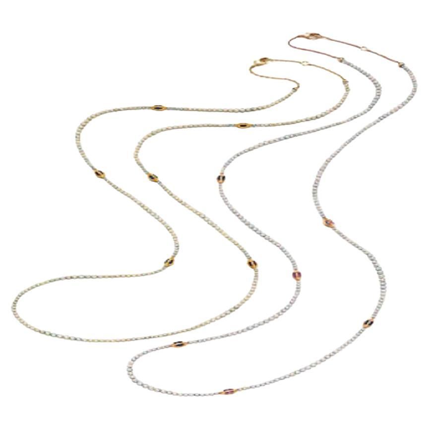 Each pearl is hand- picked and matched to ensure perfect harmony in color and size to create lively jewellery. Fun and flirty this creation features Baby Akoya Pearls that stand out for their little size, between 2 and 5 millimeters and for the