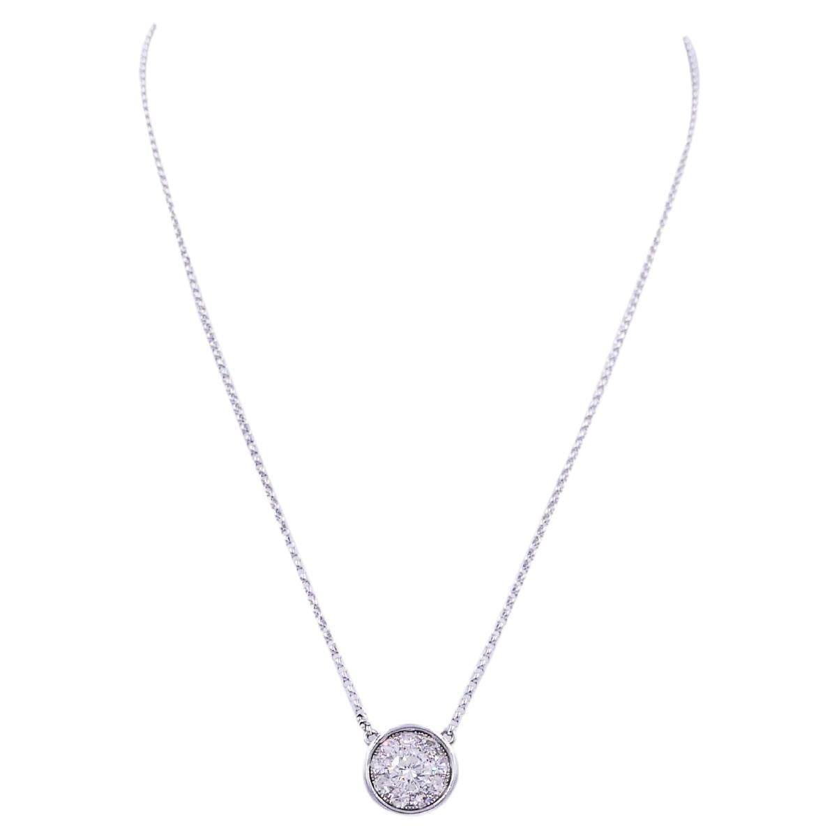 14 Karat White Gold
0.50 cts Diamonds, G Color / VS Quality
16 inches dainty cable chain