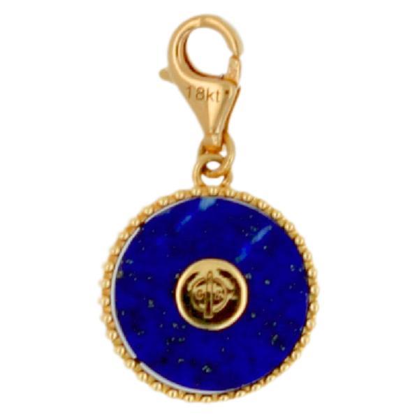 Diamond Blue Lapis Lazuli Compass Bezel Medallion 18K Yellow Gold Charm Pendant
18K Yellow Gold
Charm Only - 12MM
Natural Blue Lapis Lazuli Slice Medallion
0.05 cts Diamond