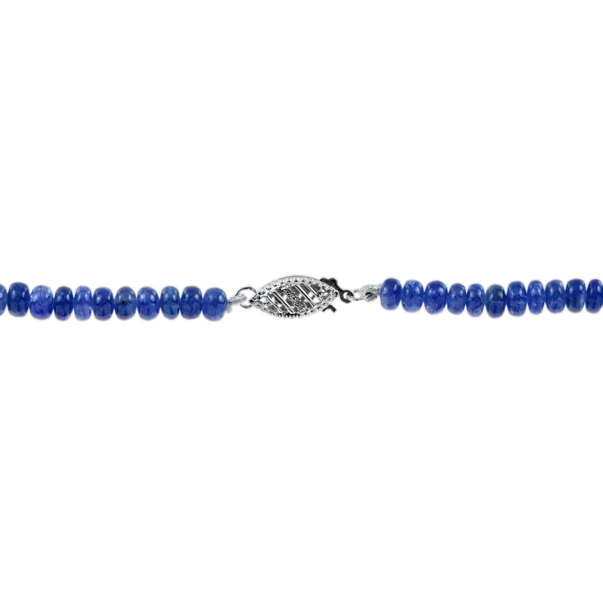 Schwarzer Opal & Smaragd Saphir und Diamant Art Deco Stil Weißgold Halskette (Tropfenschliff) im Angebot