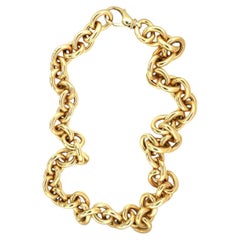 Convertible Oval Link 18K Gold Necklace, Circa 1970s