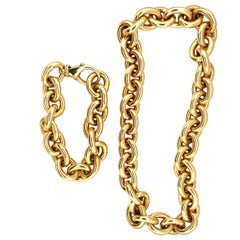 Convertible Oval Link 18K Gold Necklace, Circa 1970s