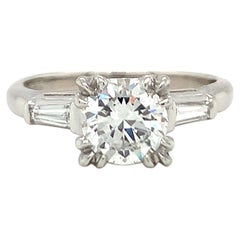Art Deco 1.04ct GIA Diamond Platinum Engagement Ring, Circa 1930s