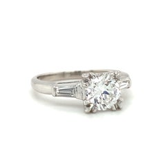 Art Deco 1.04ct GIA Diamond Platinum Engagement Ring, Circa 1930s