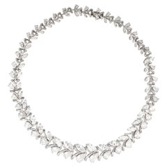Mid-Century 48 Carat Diamond Platinum Necklace, Circa 1950s