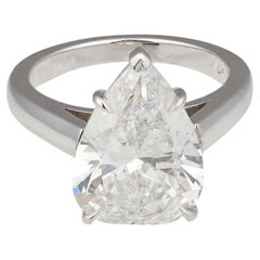 GIA 5.31ct Pear-Cut Diamond Platinum Engagement Ring