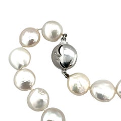 David Stern 14K Gold 2.0ct Diamond and Pearl Pendant Necklace, Mother of Pearl