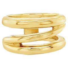 Tiffany & Co. 18K Yellow Gold Interlocking Band Ring, Size 7, Italy