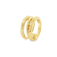 Tiffany & Co. 18K Yellow Gold Interlocking Band Ring, Size 7, Italy