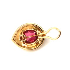 G. Petochi Rome Pink Tourmaline Earclips, 12 Carats, 18K Gold