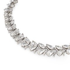 Mid-Century 48 Carat Diamond Platinum Necklace, Circa 1950s