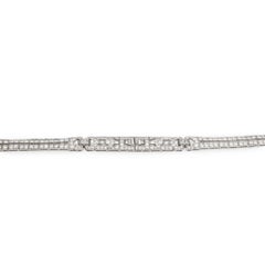 Art Deco Diamond Platinum Bracelet, 8.50 Carats, Circa 1920s