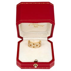 Cartier Maillon Panthère 18K Yellow Gold Diamond Band Ring, 1.40ct, Original Box