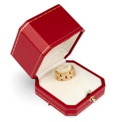 Cartier Maillon Panthère 18K Yellow Gold Diamond Band Ring, 1.40ct, Original Box