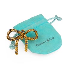 Tiffany & Co. 0.5ct Sapphire Bow Brooch in 18K Gold, circa 1970s