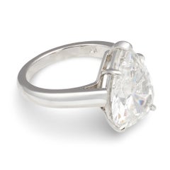 GIA 5.31ct Pear-Cut Diamond Platinum Engagement Ring