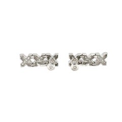0.82ct Diamond Pavé 'X' Link Earrings, 14K White Gold
