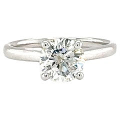 14K White Gold Diamond Engagement Ring with 1.25ct Laser-Drilled Diamond