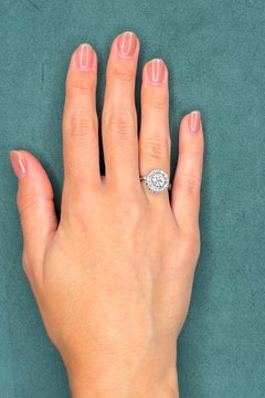 Art Deco 1930s Diamond Solitaire Ring, 1.40ct Old European Cut, 14K White Gold