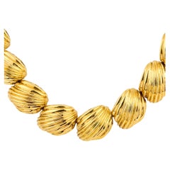Shell Link 18K Gold Necklace by Hammerman Brothers, Circa 1960s