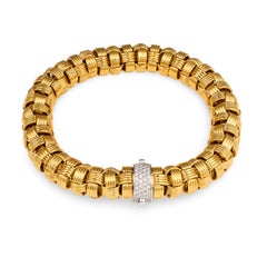 Roberto Coin Appassionata Bracelet in 18K Gold with 0.42ct Diamond Clasp