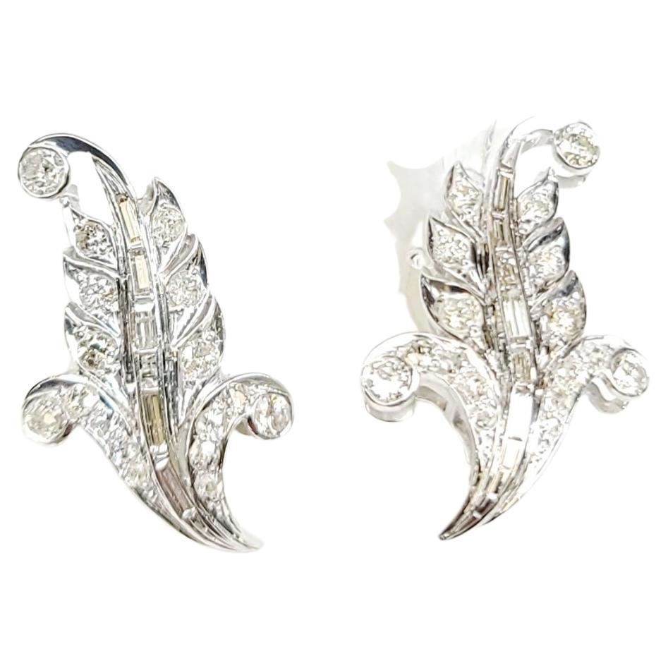 Elevate your style with these stunning Edwardian earrings from LaFrancee. Crafted with care from natural, white diamonds and platinum alloy, these stud earrings are sure to turn heads. The old European cut of the diamonds and the nature-inspired