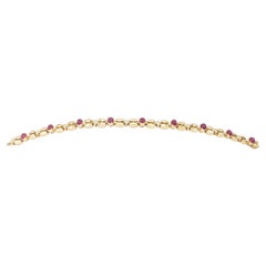 NEW Natural Ruby and Diamond  Bracelet in 14k Solid Yellow Gold