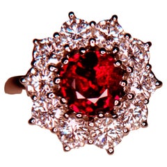 Retro Vivid Pigeon Blood Red Perfectly Clean 1.21 ct Unheated  Burma Mogok Ruby Ring