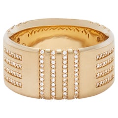 Heart The Stones by Halle Millien nDeep Etched Diamond Cigar Band Spindle Ring