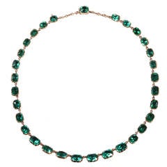 Georgian Era Emerald Paste Necklace
