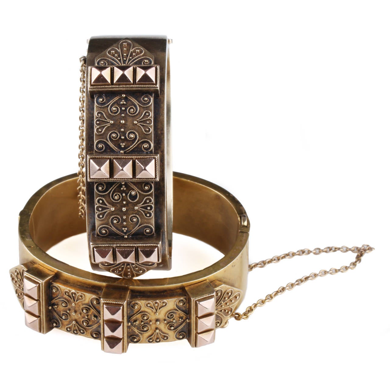 Victorian Era Matched Set of Gold Bangles