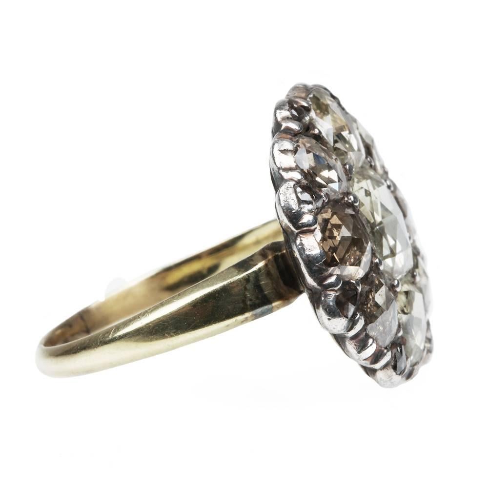 Women's 18th Century Italian Diamond Cluster Ring