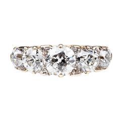 Late Victorian Five Stone Diamond Enagement Ring