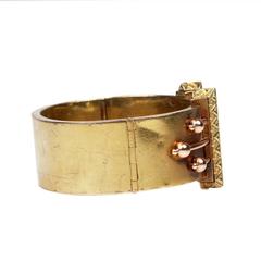 Victorian Etruscan Revival Gold Bangle