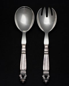 Georg Jensen Acorn Sterling Silver Flatware Service for 18
