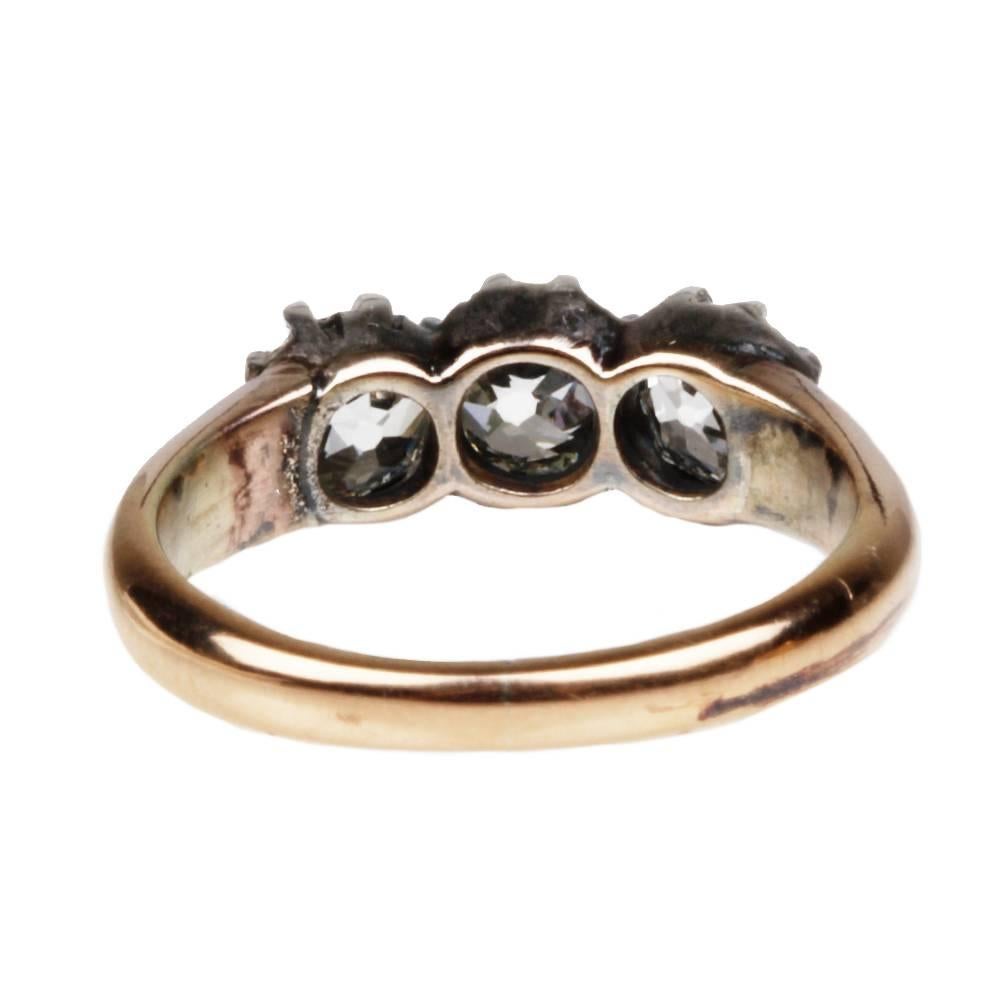 Victorian 19th Century Old Mine Cut Diamond Engagement Ring