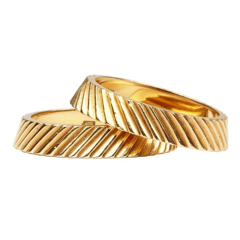 cartier gold stacking rings